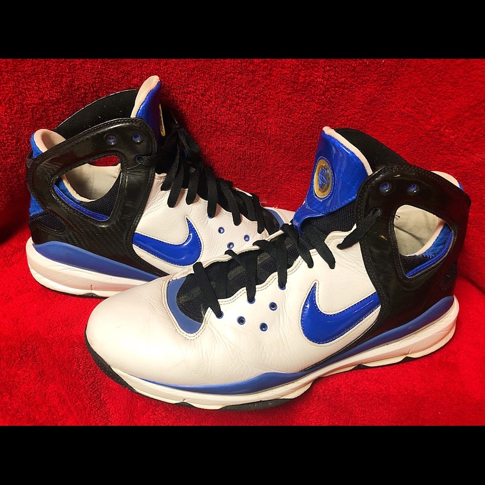 Nike Huarache Black & Blue Patent Leather Sz 13